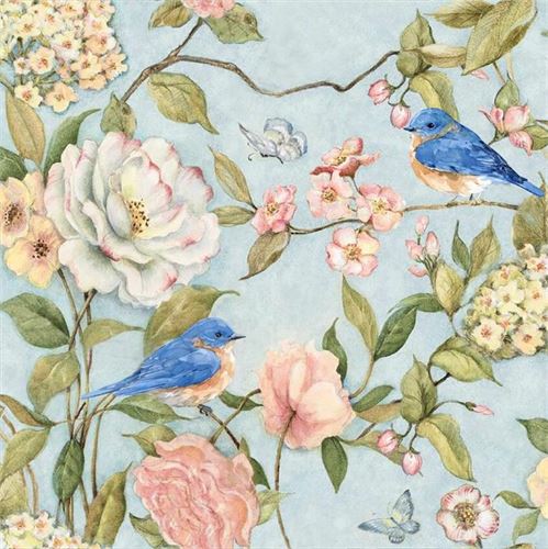 1000124 TELA PASSAROS DECORATIVO  80X80CM