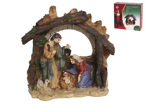 3081 PRESEPIO 4 PEÇAS 13X12X5CM