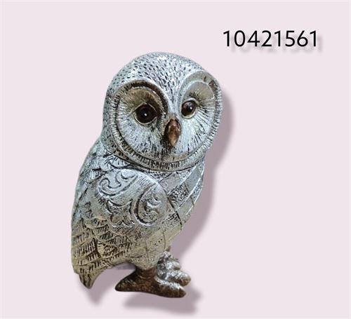 10421561 MOCHO RESINA PRATA 9X13X7CM