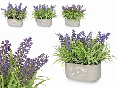 10906 VASO CIMENTO COM LAVANDA