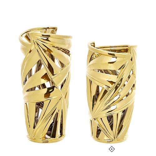 28509 CERAMICA - JARRA PALM LEAF C 15,50 L 15,50 A 30,50