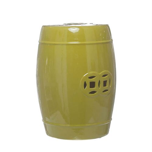 TAMBORETE EM CERÂMICA - LIME YELLOW C 27,50 L 27,50 A 45,00