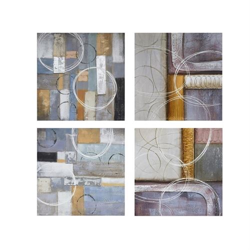89086 QUADRO VITTO 60X60X4CM 4 SORT.