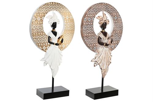 FD-205597 FIGURA RESINA 21X7,5X38,5 AFRICANA 2 SORT