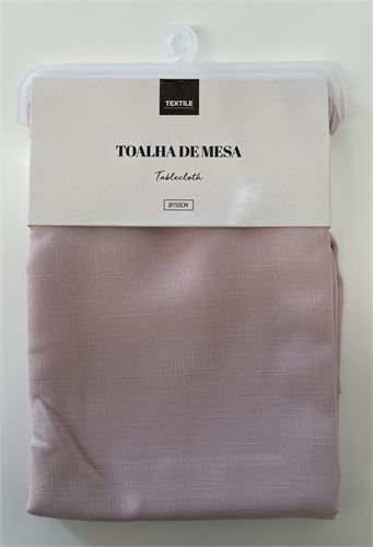 TOALHA MESA ROSA 150CM