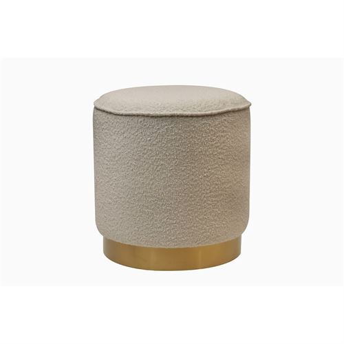 P070289662 BANCO TECIDO/MTL BEGE Ø40x42CM