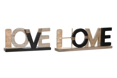 DH-203330 DECORAÇAO MDF 30X5X10,5CM LOVE/HOME 2MOD