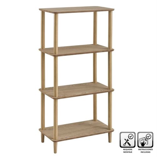123755 ESTANTE 4 PRATELEIRAS MDF-PINHO 60 X 34 X 118 CM