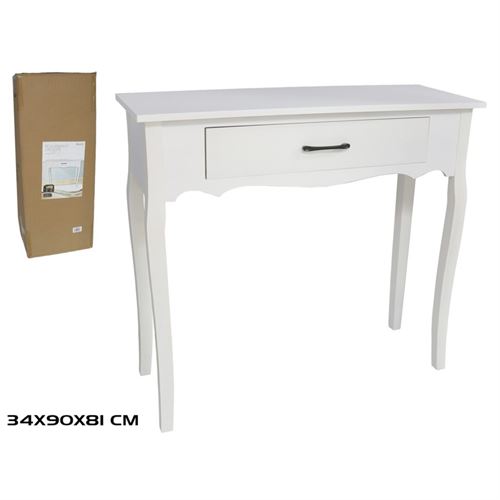 012582 APARADOR MADEIRA BRANCO 90X34X81CM