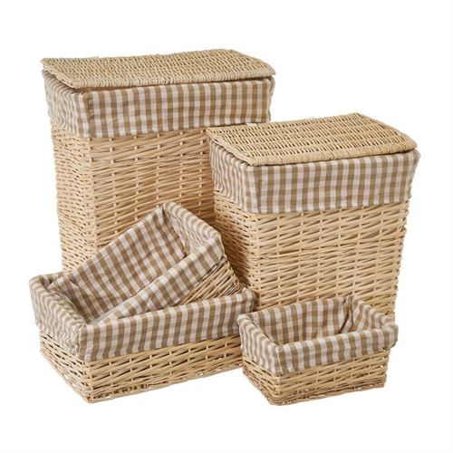 CESTOS & CESTAS NATURLIFE SET5 47X35X55CM