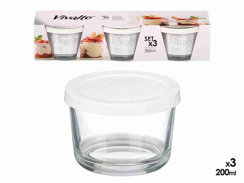 12687 CJ.3 TAÇAS C/T VIDRO RED X200ML