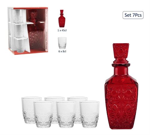 205426 CJ. 7 PCS LICOR VERMELHO