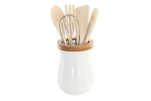 PC-202306 UTENSÍLIOS SET 6 PORCELANA BAMBU 10,5X10,5X15,5