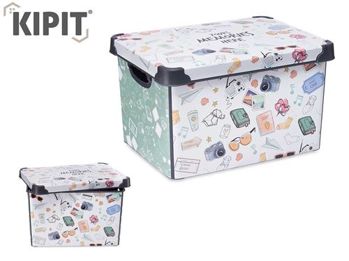 18632 CAIXA PLASTICO 22L MEMORIES C/PEGA 39 x 29 x 23,5 cm.