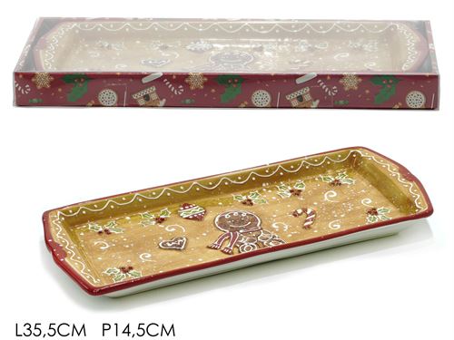 510264 TORTEIRA NATAL 35,5X14,5CM GENGIBRE