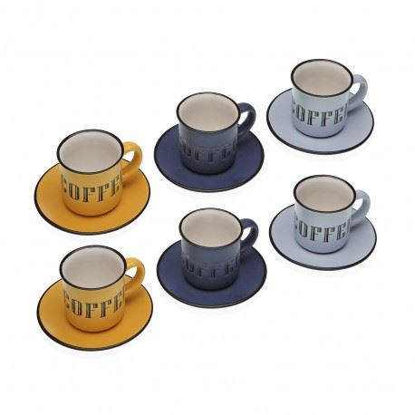 CHÁVENAS DE CAFÉ COM PRATO ABIA SET 6