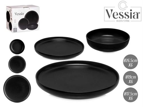 90322 SERVIÇO 18PÇS GRES PRETO