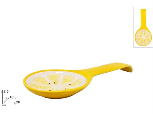 694589 COLHER CERAMICA LIMAO 26CM
