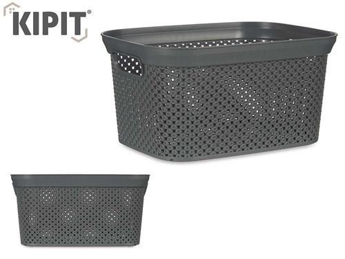 86621 CESTO ORGANIZADOR PLASTICO 5L ANTRACITE