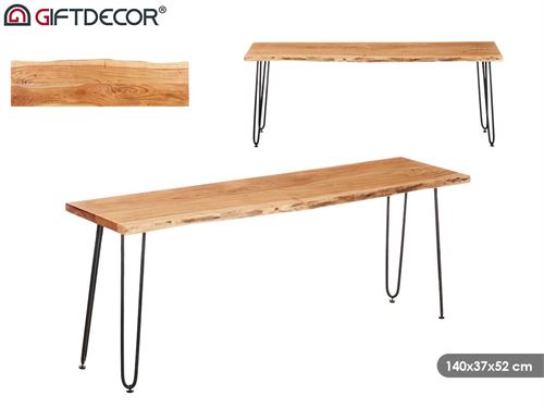 91093 MOVEL TELEVISAO MADEIRA LIVE EDGE 140 x 37 x 52 cm
