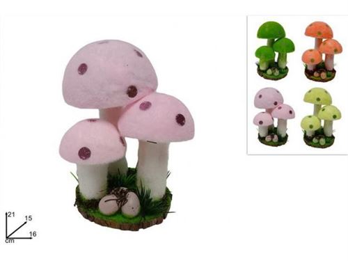 30917 COGUMELOS DECORATIVOS 21CM 4CORES