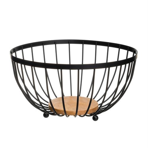805968 FRUTEIRA METAL PRETO 25 X 25 X 13 CM