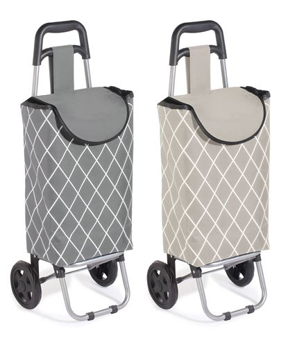BO-191657 CARRO COMPRAS METAL CROMADO 87X35X28 37L 2 SORT.
