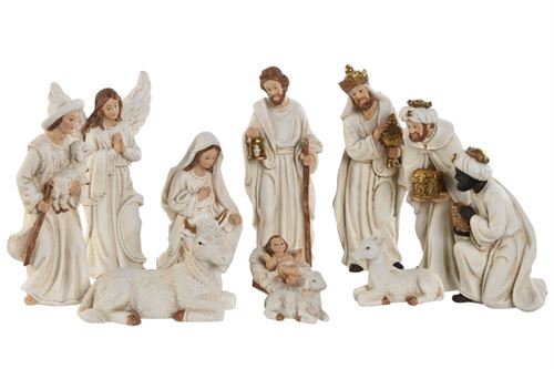 NV-214291 PRESEPIO 11PÇS  RESINA 7X4X12,5 BRANCO