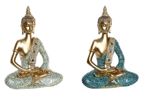 FIGURA DE RESINA 12.5X5.2X16 BUDDHA 2 ASSORTED