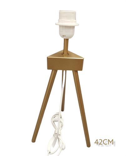 20923974 BASE CANDEEIRO TRIPE 42CM OURO T-20/4 D MTL/CERAMICA