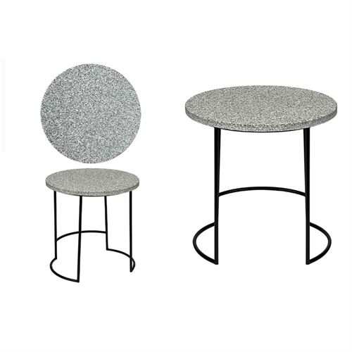 P070388416 MESA APOIO 7YLX1806320-CINZA 40x40cm MTL/GRANITO