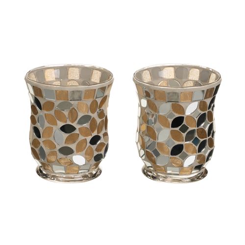 804243 CASTIÇAL. 2/M CRISTAL 9 X 9 X 11 CM
