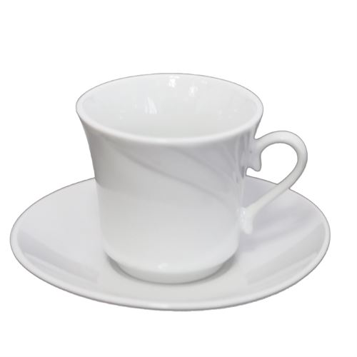 CHAVENA CAFE CERAMICA BRANCA 80ML SET6