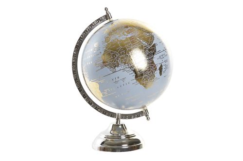 DH-195489 GLOBO TERRAQUEO ALUMINIO PVC 23X20X30 DOURADO