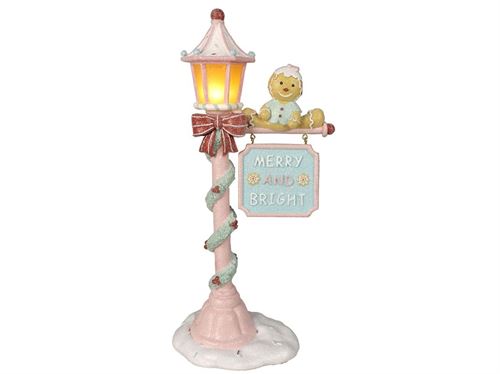 073415 CANDEEIRO NATAL GENGIBRE 1 LED 36X19X8CM