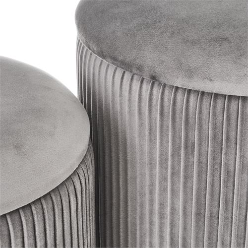 803879 PUFF TELA MDF CINZA 35X35X44CM