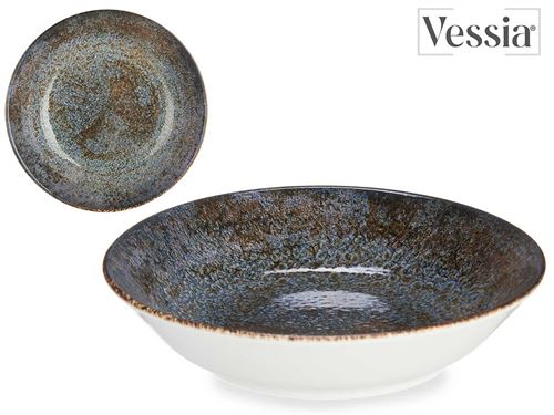 83769 PRATO PORCELANA FUNDO 21CM AZUL ESCURO