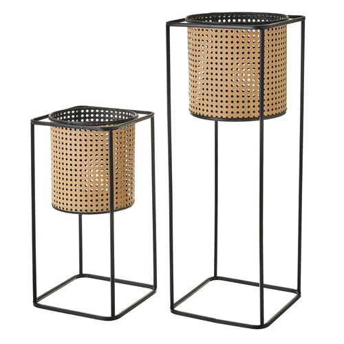 FLOREIRA METAL  CHAMPANHE SET2 26x70cm