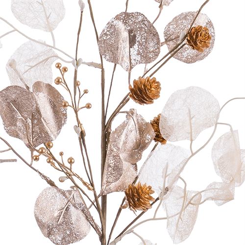722932 RAMA FOLHAS PLÁSTICO MARFIM 15 X 5 X 65 CM