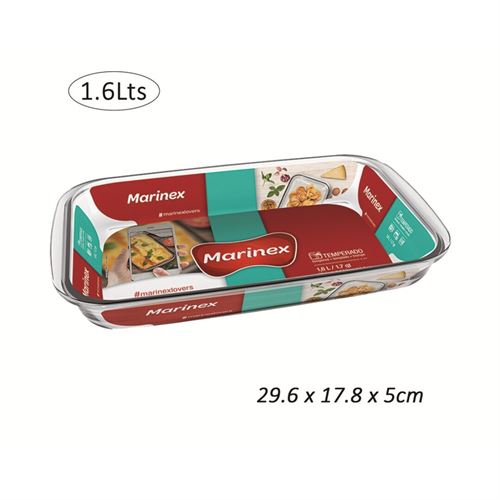 6532 ASSADEIRA VIDRO RECTANGULAR