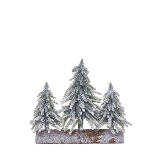81738 ARVORE NATAL C/3 BASE MADEIRA 27CM