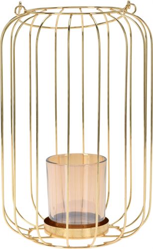 AKW101480 LANTERNA METAL 26CM OURO