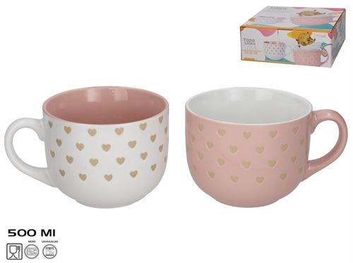 379968 XICARA JUMBO GRES 500ML  LOVE