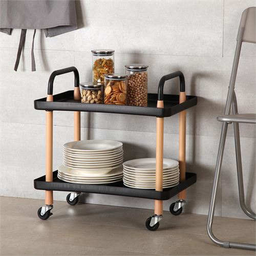 22250054 CARRINHO COZINHA METAL 2 PRATELEIRAS 53,5X36X55CM