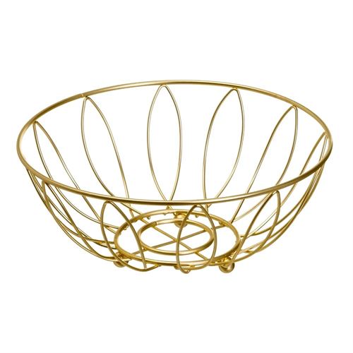 805595 FRUTEIRA METAL DORADO 26X26X11CM