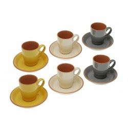 CONJUNTO 6 CHAVENAS CAFÉ