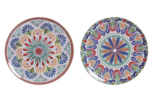 PC-211978 PRATO MELAMINA 20X20X1CM MANDALA 2 MOD.