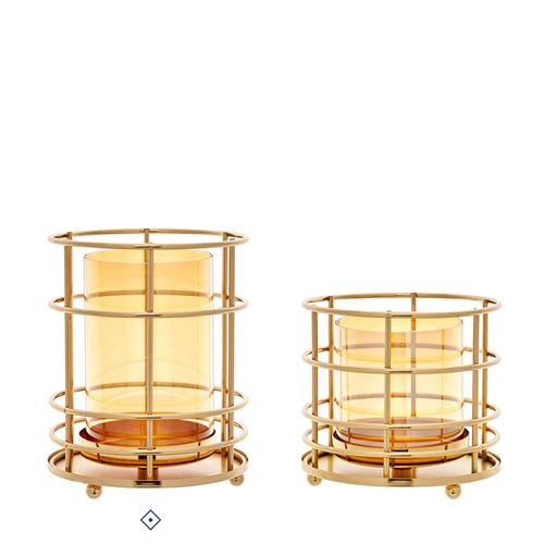 78891 CASTIÇAL DECORATIVO METAL VIDRO