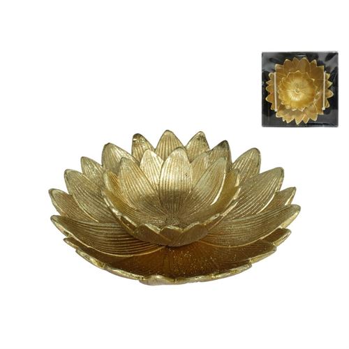 42893 BANDEJA FLOR DOURADA 20.00 X 20.00 X 5.00 CM