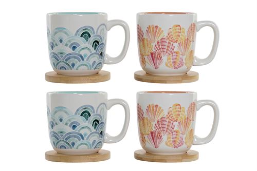 LC-179248 CAFÉ SET4 DOLOMITE BAMBU 13X9X10 180ML